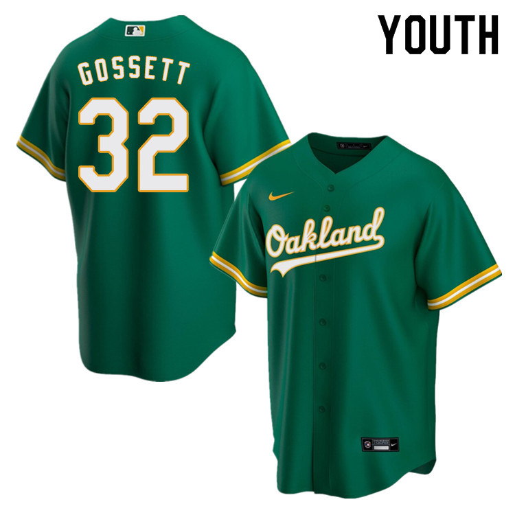 Nike Youth #32 Daniel Gossett Oakland Athletics Baseball Jerseys Sale-Green